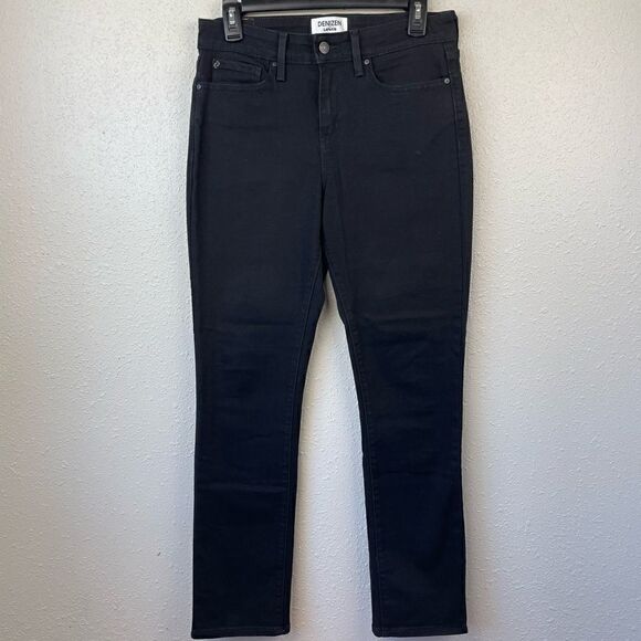 Denizen from Levi’s Black Denim Slim Fit Mid Rise Jeans Size 6M 28X30 EUC - Picture 1 of 6